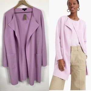 J. Crew 360 Juliette Collarless sweater-blazer Lavender Purple Size XL NWT